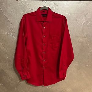 Mens Geoffrey Beene Size 15 Red Dress Shirt